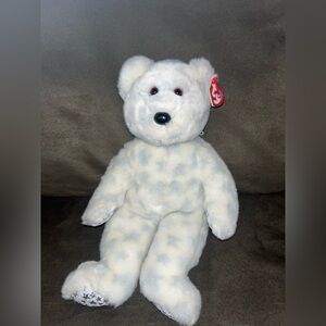 White Plush Teddy Bear by Ty Beanie Buddy The Beginning Bear